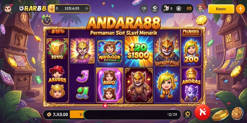 Tampilan gameplay menarik dan berwarna dari ANDARA88.