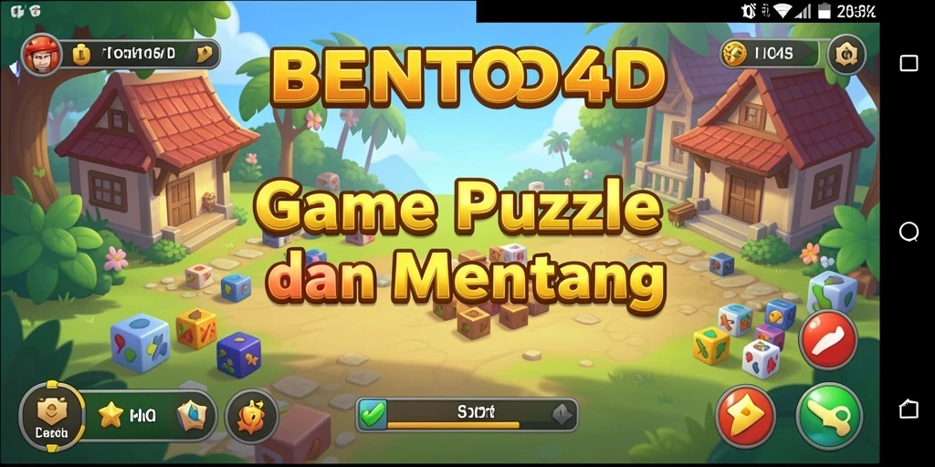 Screenshot utama BENTO4D menampilkan tantangan teka-teki yang menarik dan gameplay yang menantang.