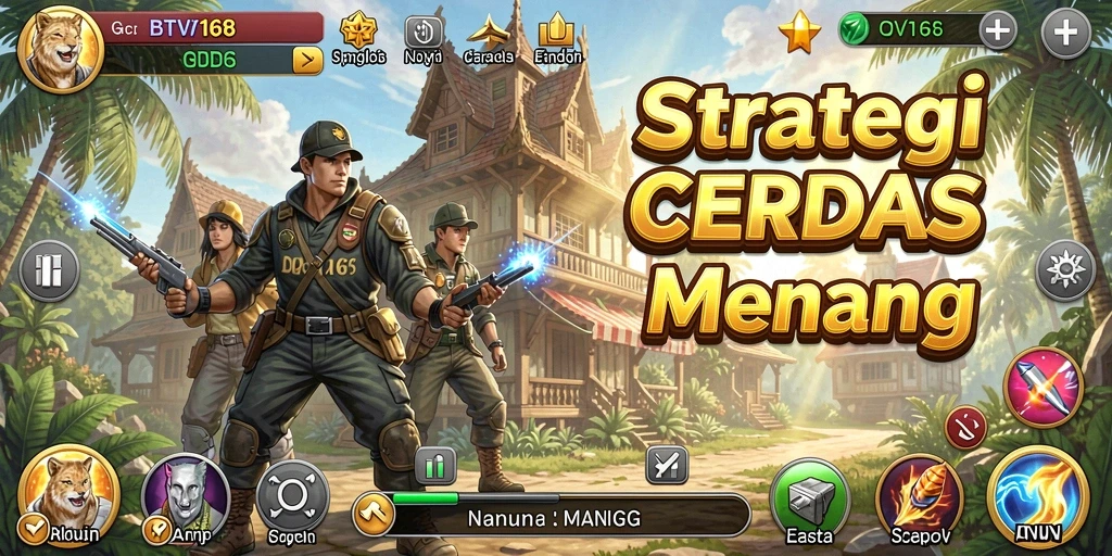 Screenshot gameplay BTV168 menunjukkan pertempuran strategis yang menarik.