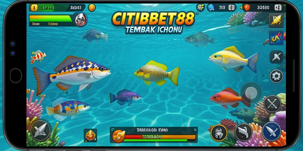Screenshot gameplay penuh aksi Tembak Ikan CITIBET88.