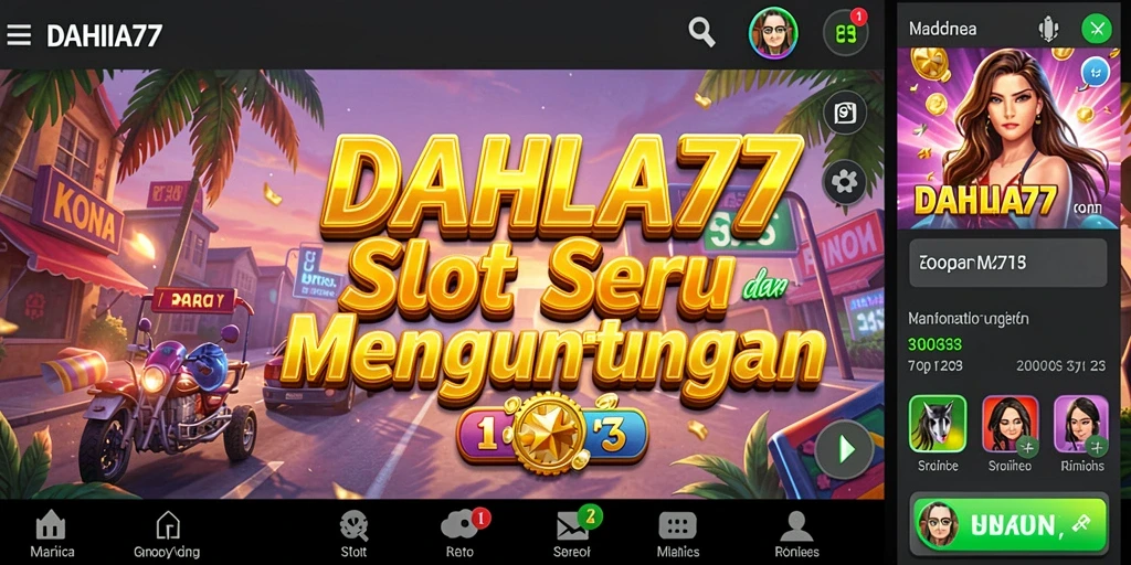 Screenshot DAHLIA77 menampilkan gameplay Slot yang mendebarkan dan grafis yang menarik.