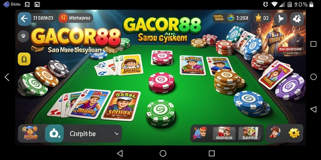 Screenshot GACOR88 menampilkan gameplay Gaple yang seru.