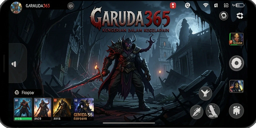 Tampilan gameplay yang menegangkan dari GARUDA365.