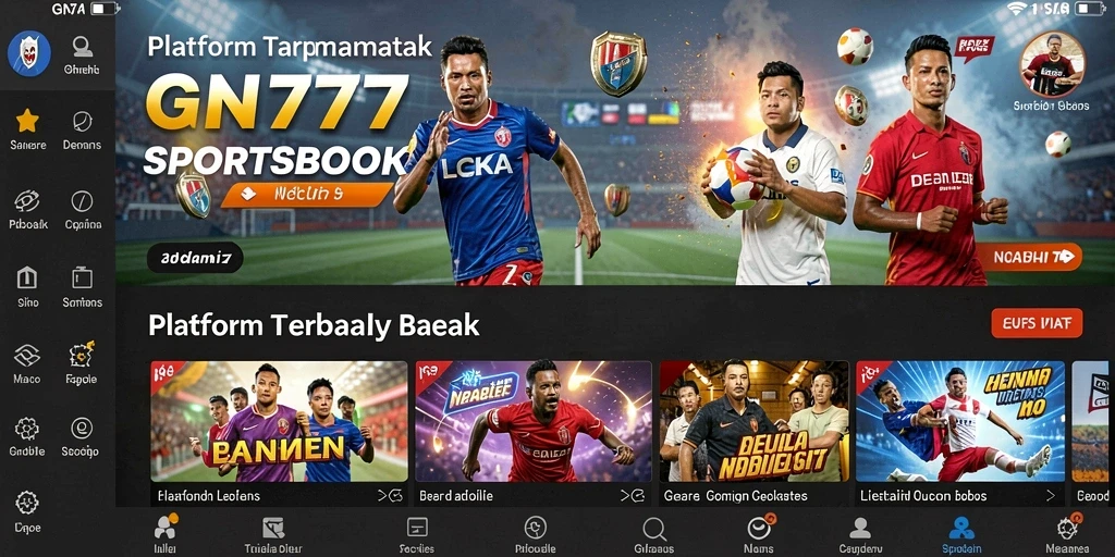 Tampilan antarmuka GN777 selama sesi taruhan olahraga.
