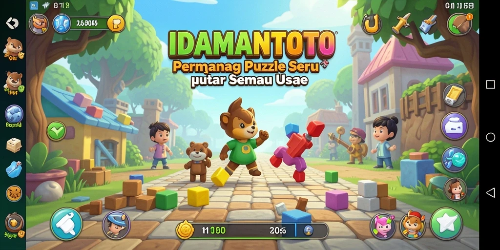Screenshot gameplay IDAMANTOTO menampilkan tantangan puzzle menyenangkan.