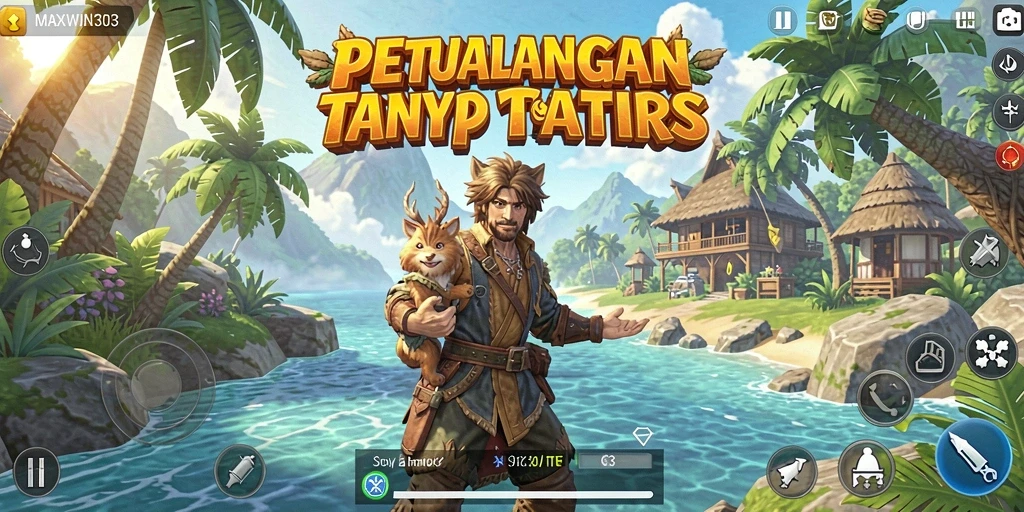 Screenshot gameplay menampilkan petualangan yang seru di dunia terbuka.