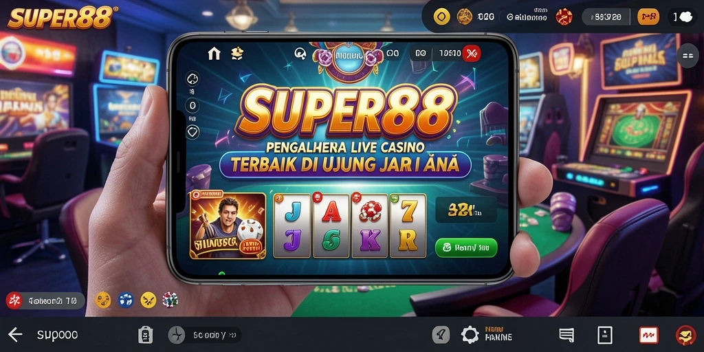 Tampilan gameplay Live Casino SUPER88 yang menegangkan dan interaktif.